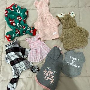 Small dog clothing lot